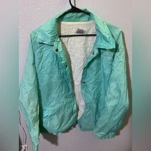 Teal windbreaker